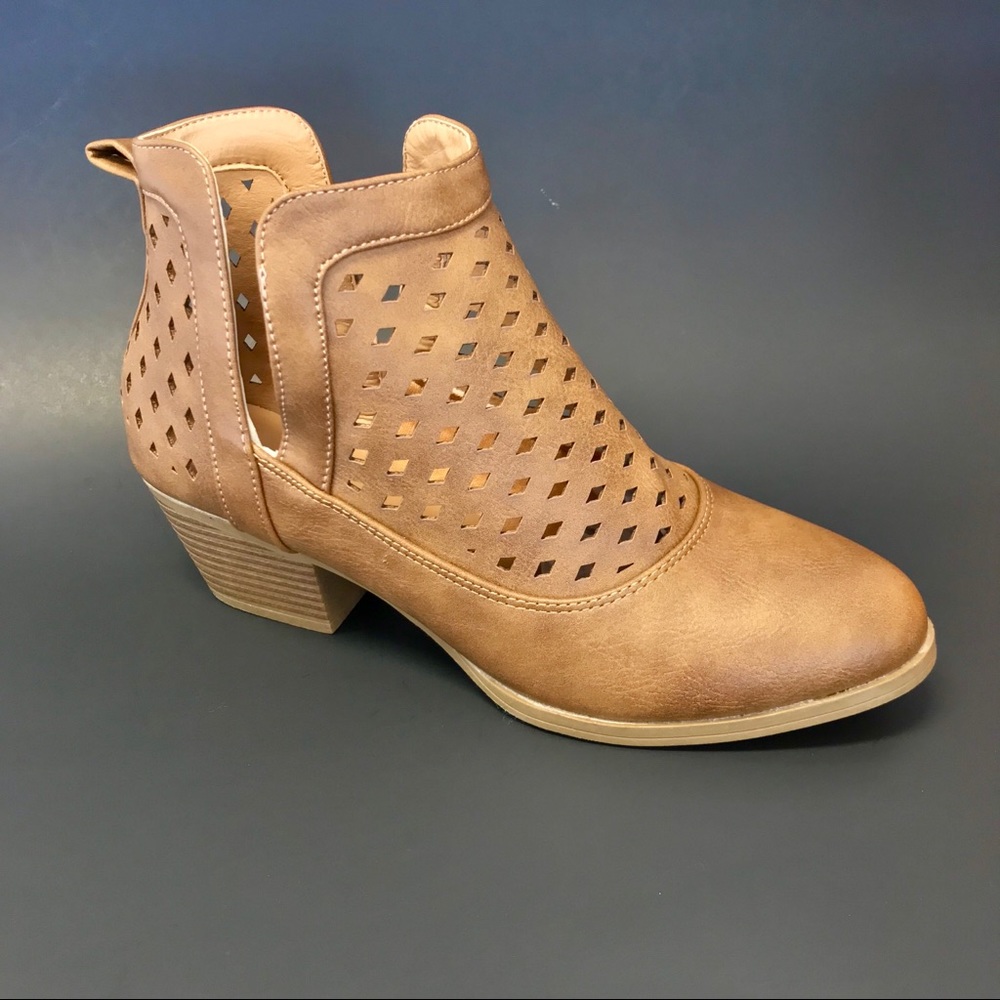 Laser-cut Ankle Bootie